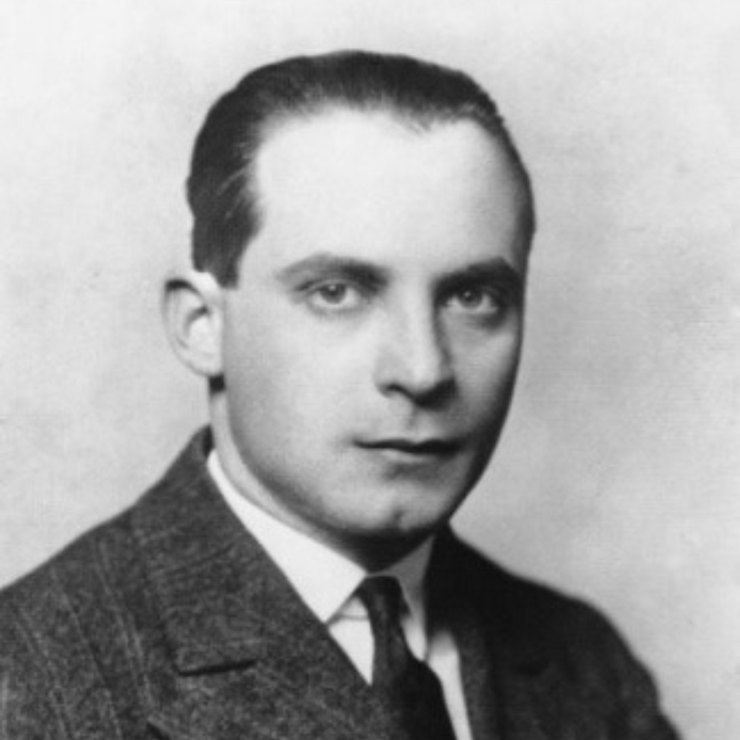 black and white image of Antal Szerb